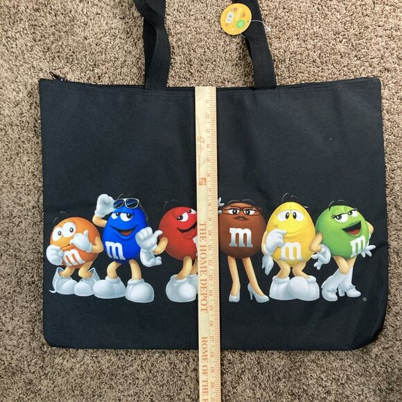 NWT M & M’s World Peanuts Black Zip Large Bag - Picture 7 of 11